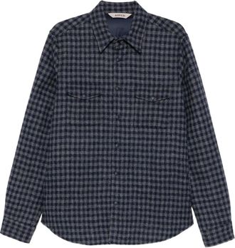 Aspesi Giacca-camicia Doppia a quadri - Blu