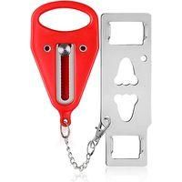 OEM Cerradura Port&aacute;til De Doble Orificio, Antirrobo, Pestillo De Seguridad Met&aacute;lico Para Taquilla, Hogar, Dormitorio, Hotel, 1 Unidad (rojo) - Crezuo