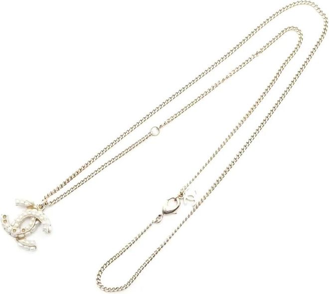 1986-1988 Coco-mark faux-pearl necklace - Gold