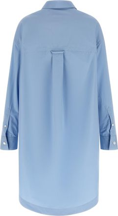 Ami Womens Blue Cotton Midi Dress