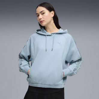 Puma Felpa oversize con cappuccio HER da donna, Abbigliamento, Blu, XL