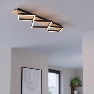Loops Modern Black & Brown LED Ceiling Light Fixture for Indoor Spaces