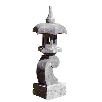 Wanda Collection Linterna japonesa pagoda zen de piedra de lava 90 cm