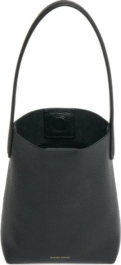mini Everyday leather tote bag - Black