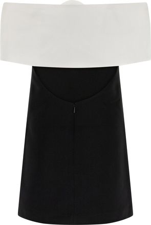 Self Portrait Sculptural Flower-Appliqu&eacute; Off-Shoulder Dress - Black