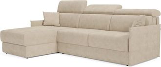 Divani.Store Sof&aacute; esquinero convertible impermeable 272 cm izquierdo beige