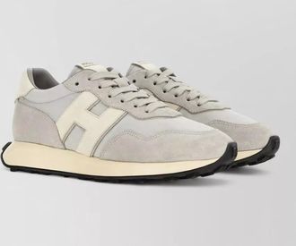 Hogan lace up sneakers round toe rubber sole