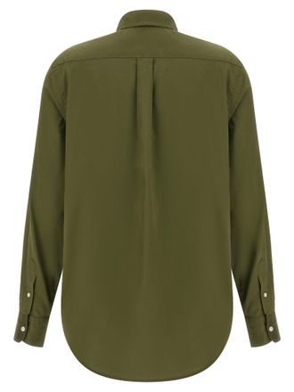 Polo Ralph Lauren Logo-Embroidered Cotton Shirt - Olive