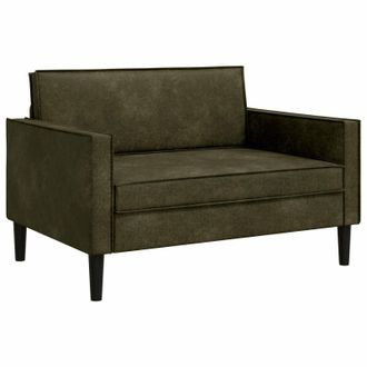 vidaXL Sill&oacute;n Xxl Verde Militar Cuero De Suede Sint&eacute;tico Vidaxl