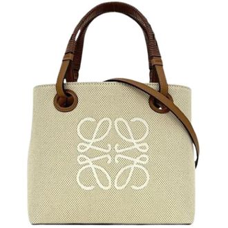 Loewe Pre-owned Tote Bag - Dames - Vintage Shopper - Beige - ONE Size - Leer - Vintage