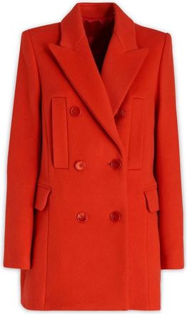 Isabel Marant Double-breasted Tailored Blazer - Dames - Blazers - Rood - 2XS - Leer - Jassen