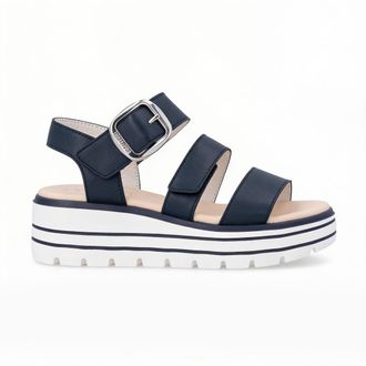 Remonte D3n50 Womens Ankle Strap Sandals Blue Leather - Size UK 7.5