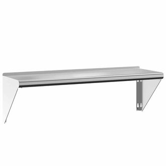 vidaXL Estante De Pared De Acero Inoxidable Plateado 100x30x31 Cm Vidaxl