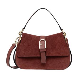 Furla Flow Mini Top Handle - Dames - Handtassen - Rood - ONE Size - Su&egrave;de - Tassen