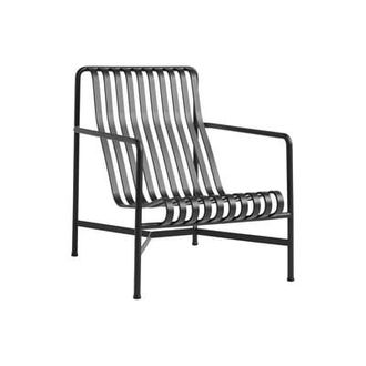 HAY Low armchair Palissade - Black - Epoxy paint - Designer Ronan & Erwan Bouroullec