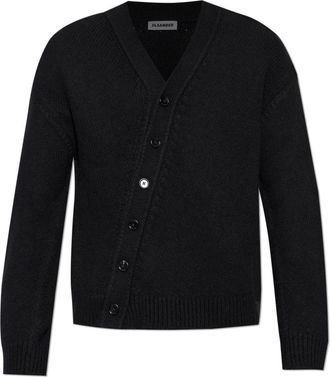 Jil Sander Cardigan - Heren - Vesten - Zwart - 2XL - Kasjmier - Truien & Vesten