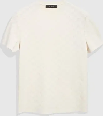Gucci Technical GG Jacquard Fabric T-shirt, Size XXXL, White, Ready-to-wear