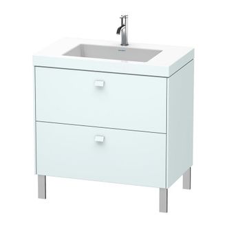 Duravit Lavabo Para Muebles Duravit Brioso C-bonded Con Base De 80,0x48,0 Cm, 2 Extra&iacute;bles, Sin Rebosadero, Con Banco Para Grifos, 1 Agujero Para Grifos, Colo