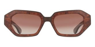 Oh My Woodness! Cat Eye Full Rim Wood Womens Prescription Sunglasses Brown Size 45 - Oh My Woodness