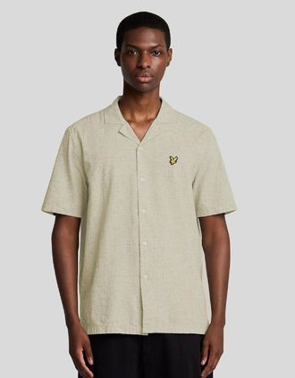 Lyle & Scott Lyle And Scott Mens Short Sleeve Oxford Shirt - Tan - Size: Regular/36