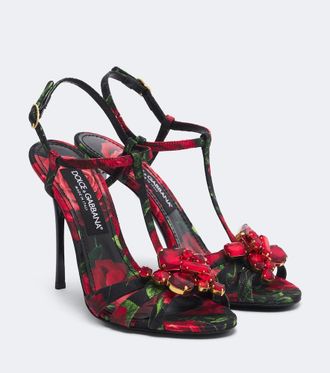 Dolce & Gabbana Embellished floral sandals