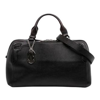 Cartier Pre-owned Satchel - Dames - Vintage Handtas - Zwart - ONE Size - Leer - Vintage