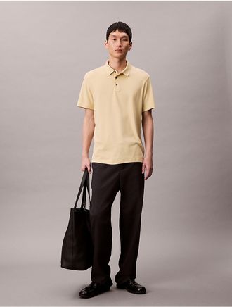 Calvin Klein Mens Supima Cotton Classic Polo Shirt - Green - M