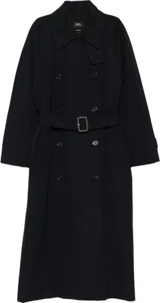 A.P.C. A. p.c. Belted Double-breasted Trench Coat