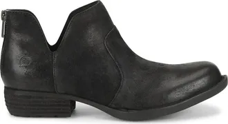 Born Womens Kerri Ankle Leather Boots In Black Distressed