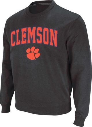 Colosseum Mens Colosseum Charcoal Clemson Tigers Arch & Logo Crew Neck Sweatshirt at Nordstrom, Size Small