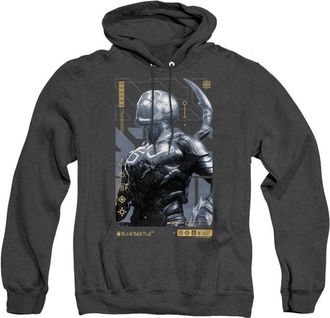 Gildan Blue Beetle (2023) Beetle Heads Up Adult Heather Hoodie / Hooded Sweatshirt