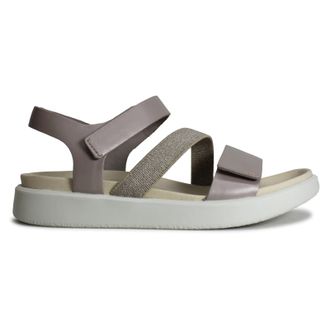 Ecco Ecco Flowt 273713 Leather Textile Womens Slingbacks Sandals - Grey Rose Metallic - Size:UK 5-5.5