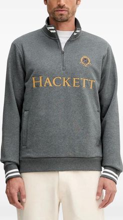 Hackett Sweater met halve rits - Grijs