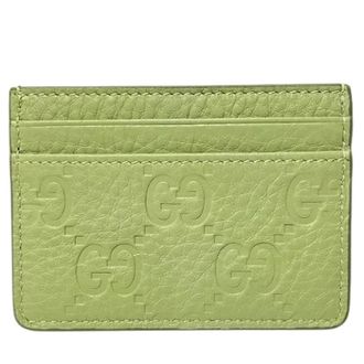 Gucci Pre-owned Wallets, female, Green, Size: ONE SIZE Pre-owned Leather Card Case
