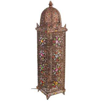 Wanderlust Deco L&aacute;mpara de metal y cristal acrilico 22x22x90 de colores