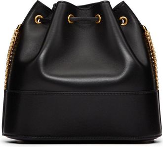 Valentino Garavani VLogo Nappa Leather Bucket Bag - Black