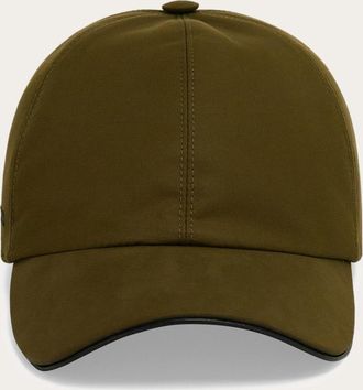 Ferragamo Men Baseball cap with tonal signature Green