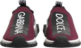 Dolce & Gabbana Maroon Slip On Sorrento Men Sneakers Mens Shoes