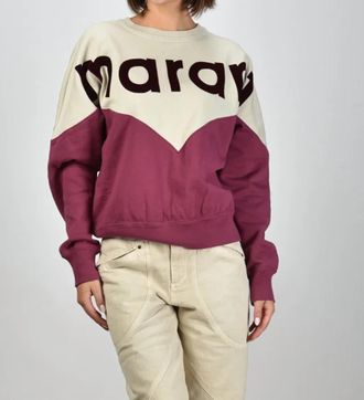 Isabel Marant Houston Sweatshirt In Ecru Multi