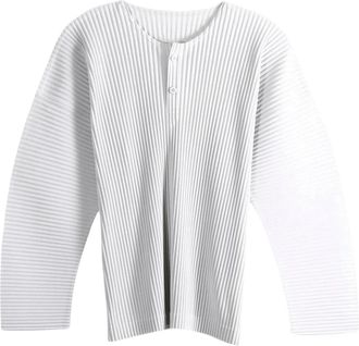 Issey Miyake Monthly Colors : September Top - Heren - Tops - Grijs - Maat: L Poliester
