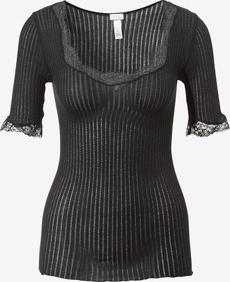 Zimmerli Rundhals-T-Shirt mit Spitzenverzierung Maude Priv&eacute;