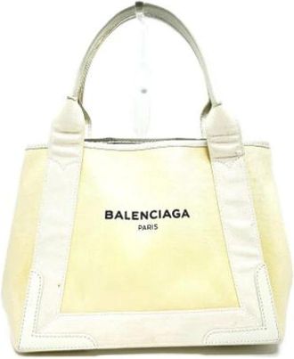 Balenciaga Pre-owned Canvas balenciaga-bags - Dames - Vintage Handtas - Beige - ONE Size - Leer - Vintage