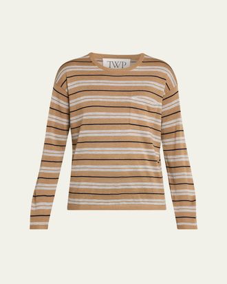 TWP 4Th St Striped Cashmere Top