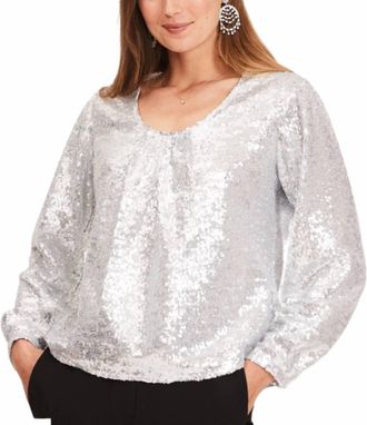 Tyler B&ouml;e Carter Sequined Topper In Silver