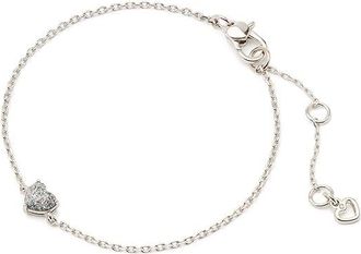 Kate Spade New York My Love Line Womens Bracelet Womens Bracelet Silver, Brass/Cubic Zirconia