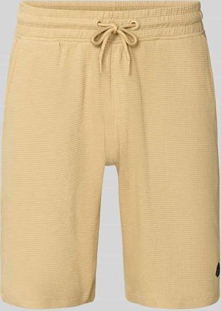 Blend Straight Fit Shorts mit Logo-Stitching Modell Fillip in Beige, Gr&ouml;&szlig;e 3XL