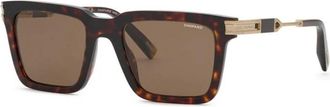 Chopard Sch 411 Zonnebrillen - Heren - Zonnebrillen - Bruin - 54 MM - Accessoires
