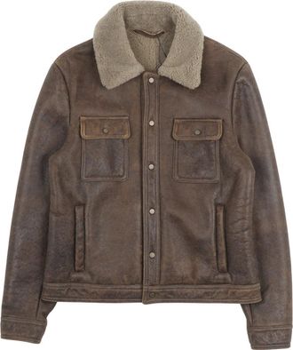 Salvatore Santoro Vintage Leren Bikerjack - Heren - Leren en Su&egrave;de Jassen - Bruin - L - Jassen
