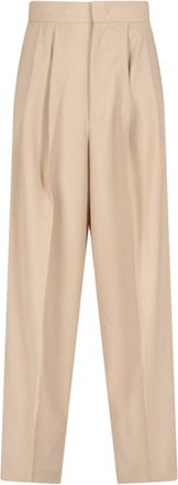 SA SU PHI High-Waisted Wide-Leg Trousers With Front Pleats