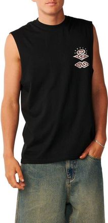 Rip Curl Disorder Boneyard Graphic Muscle T-Shirt in Black at Nordstrom, Size Medium
